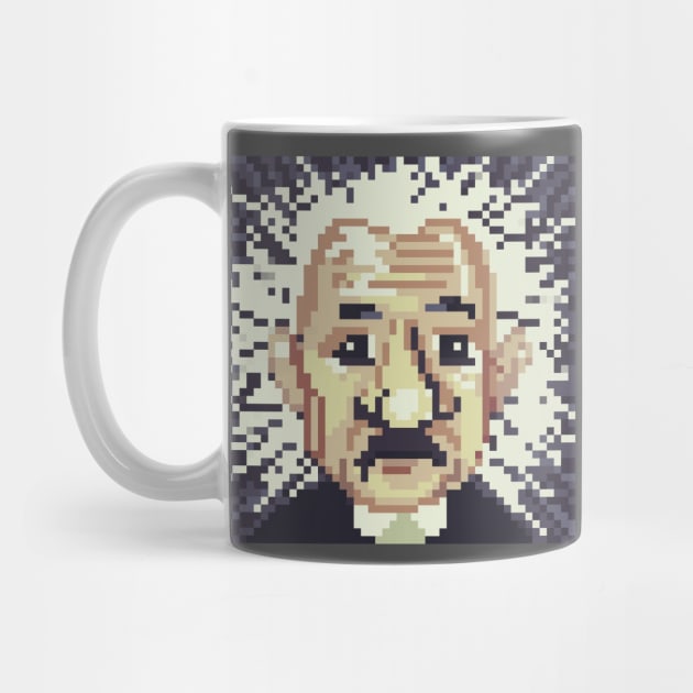 Albert Einstein pixel art by Idrawfaces